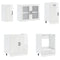 vidaXL 8 Piece Kitchen Cabinet Set Porto High Gloss White Engineered Wood