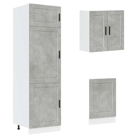 vidaXL 8 Piece Kitchen Cabinet Set Kalmar Concrete Grey Engineered Wood