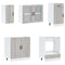 vidaXL 8 Piece Kitchen Cabinet Set Kalmar Grey Sonoma Engineered Wood
