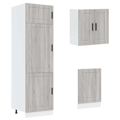vidaXL 8 Piece Kitchen Cabinet Set Kalmar Grey Sonoma Engineered Wood