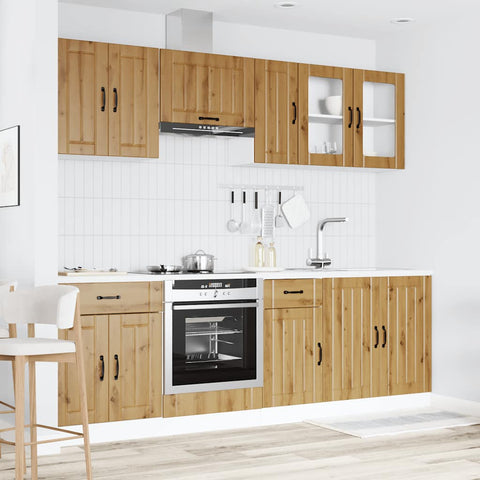 vidaXL 8 Piece Kitchen Cabinet Set Kalmar Artisan Oak Engineered Wood