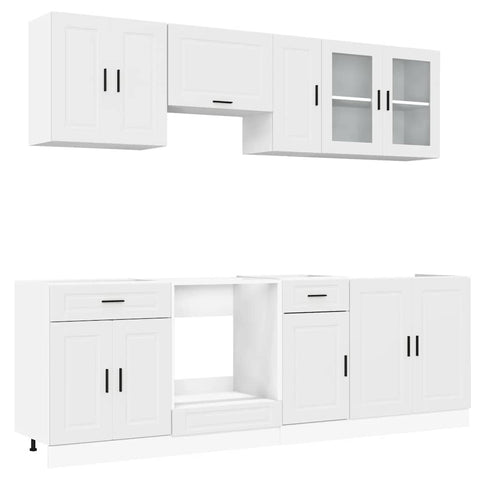 vidaXL 8 Piece Kitchen Cabinet Set Porto White Engineered Wood