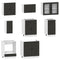vidaXL 8 Piece Kitchen Cabinet Set Porto Black Engineered Wood