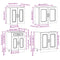 vidaXL 4 Piece Kitchen Cabinet Set Kalmar White Engineered Wood