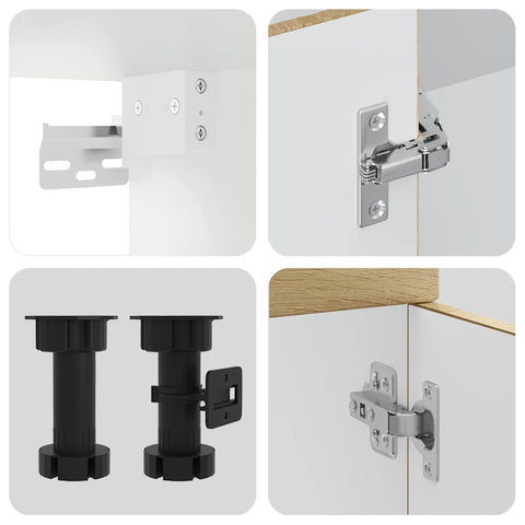 vidaXL 4 Piece Kitchen Cabinet Set Kalmar Sonoma Oak Engineered Wood