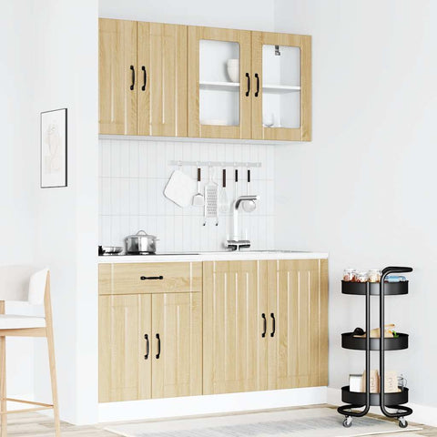vidaXL 4 Piece Kitchen Cabinet Set Lucca Sonoma Oak Engineered Wood