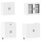 vidaXL 4 Piece Kitchen Cabinet Set Porto White Engineered Wood