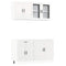 vidaXL 4 Piece Kitchen Cabinet Set Kalmar High Gloss White Engineered Wood