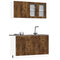 vidaXL 4 Piece Kitchen Cabinet Set Kalmar Smoked Oak Engineered Wood