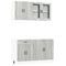 vidaXL 4 Piece Kitchen Cabinet Set Porto Grey Sonoma Engineered Wood