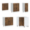 vidaXL 11 Piece Kitchen Cabinet Set Kalmar Smoked Oak Engineered Wood