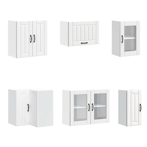 vidaXL 11 Piece Kitchen Cabinet Set Lucca White Engineered Wood