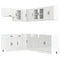 vidaXL 11 Piece Kitchen Cabinet Set Lucca Gloss White Engineered Wood