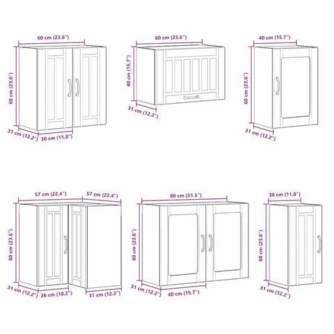 vidaXL 11 Piece Kitchen Cabinet Set Lucca Gloss White Engineered Wood