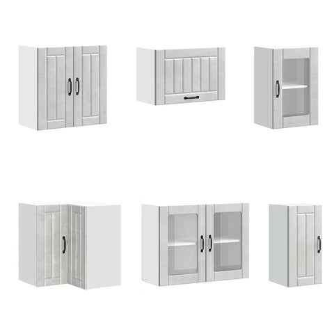 vidaXL 11 Piece Kitchen Cabinet Set Lucca Concrete Grey Engineered Wood