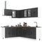 vidaXL 11 Piece Kitchen Cabinet Set Porto Black Engineered Wood