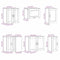 vidaXL 11 Piece Kitchen Cabinet Set Porto Gloss White Engineered Wood