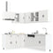vidaXL 11 Piece Kitchen Cabinet Set Porto Gloss White Engineered Wood