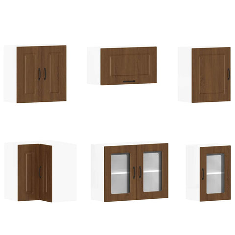 vidaXL 11 Piece Kitchen Cabinet Set Kalmar Brown Oak Engineered Wood
