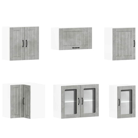 vidaXL 11 Piece Kitchen Cabinet Set Lucca Concrete Grey Engineered Wood