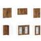 vidaXL 11 Piece Kitchen Cabinet Set Porto Smoked Oak Engineered Wood