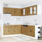 vidaXL 11 Piece Kitchen Cabinet Set Porto Artisan Oak Engineered Wood