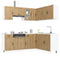 vidaXL 11 Piece Kitchen Cabinet Set Kalmar Artisan Oak Engineered Wood