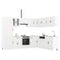 vidaXL 14 Piece Kitchen Cabinet Set Kalmar White Engineered Wood