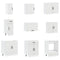 vidaXL 14 Piece Kitchen Cabinet Set Lucca White Engineered Wood