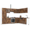 vidaXL 14 Piece Kitchen Cabinet Set Lucca Smoked Oak Engineered Wood