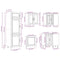 vidaXL 14 Piece Kitchen Cabinet Set Porto White Engineered Wood