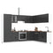 vidaXL 14 Piece Kitchen Cabinet Set Porto Black Engineered Wood