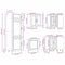 vidaXL 14 Piece Kitchen Cabinet Set Porto Gloss White Engineered Wood