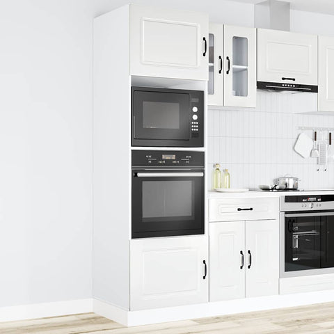 vidaXL Oven Cabinets 2 pcs Kalmar Gloss White Engineered Wood