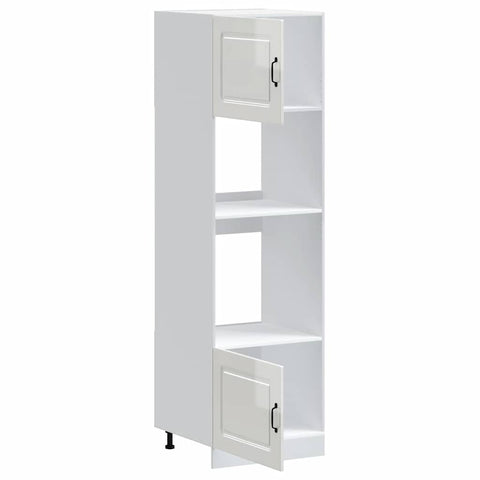 vidaXL Oven Cabinets 2 pcs Kalmar Gloss White Engineered Wood