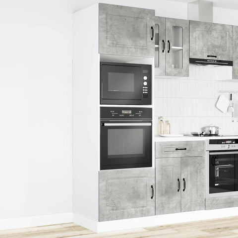 vidaXL Oven Cabinets 2 pcs Kalmar Concrete Grey Engineered Wood