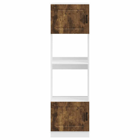 vidaXL Oven Cabinets 2 pcs Lucca Smoked Oak Engineered Wood