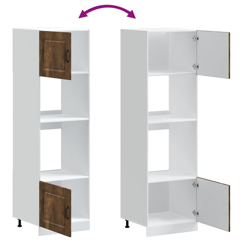 vidaXL Oven Cabinets 2 pcs Lucca Smoked Oak Engineered Wood