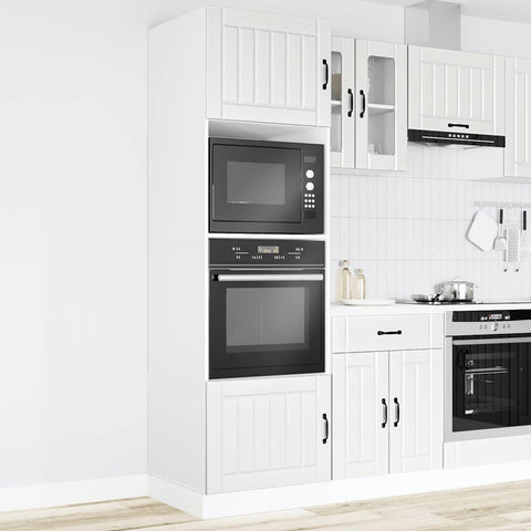 vidaXL Oven Cabinets 2 pcs Lucca White Engineered Wood