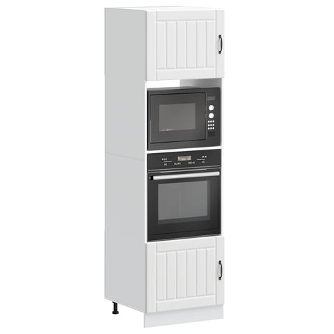 vidaXL Oven Cabinets 2 pcs Lucca White Engineered Wood