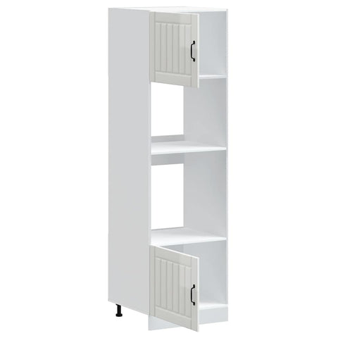 vidaXL Oven Cabinets 2 pcs Lucca Gloss White Engineered Wood
