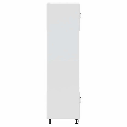 vidaXL Oven Cabinets 2 pcs Lucca Gloss White Engineered Wood