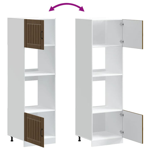 vidaXL Oven Cabinets 2 pcs Lucca Brown Oak Engineered Wood
