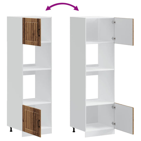 vidaXL Oven Cabinets 2 pcs Lucca Old Wood Engineered Wood