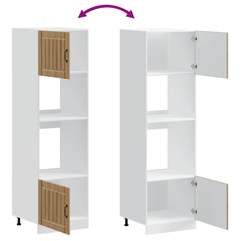 vidaXL Oven Cabinets 2 pcs Lucca Artisan Oak Engineered Wood