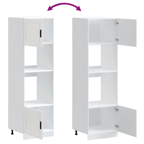 vidaXL Oven Cabinets 2 pcs Porto White Engineered Wood