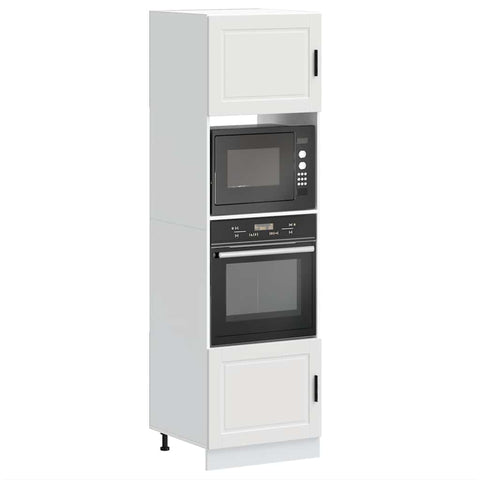 vidaXL Oven Cabinets 2 pcs Porto White Engineered Wood