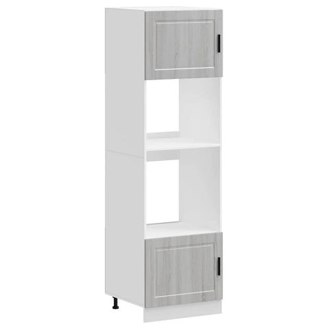 vidaXL Oven Cabinets 2 pcs Porto Grey Sonoma Engineered Wood