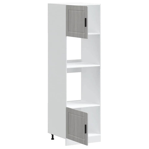 vidaXL Oven Cabinets 2 pcs Porto Grey Sonoma Engineered Wood