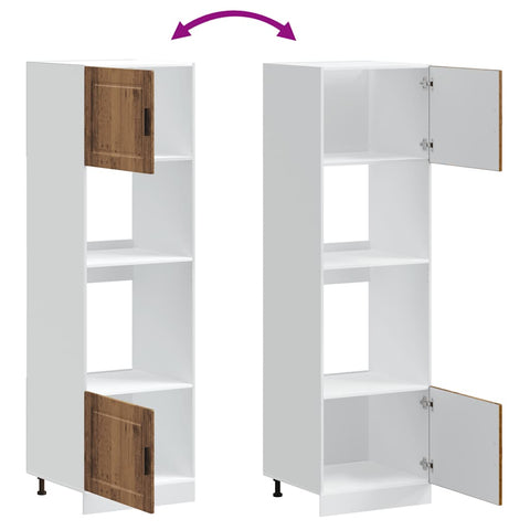 vidaXL Oven Cabinets 2 pcs Porto Old Wood Engineered Wood